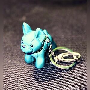Green weighted bull dog key chain / bag charm